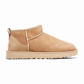 Toe Open Statement Look UGG Classic Ultra Mini Boot Sand (Women's)