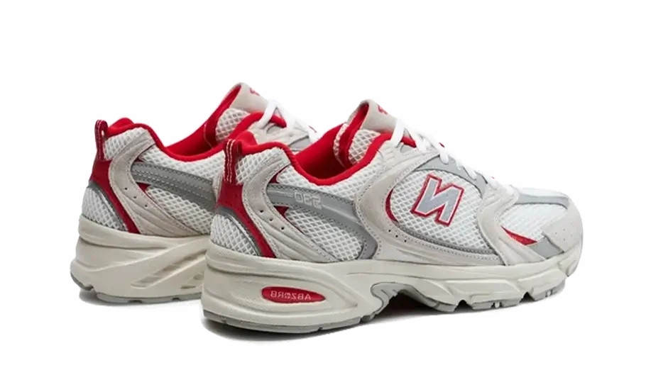 New Balance 530 Beige Red Shock Absorbing Layer Decoupled Heel Construction