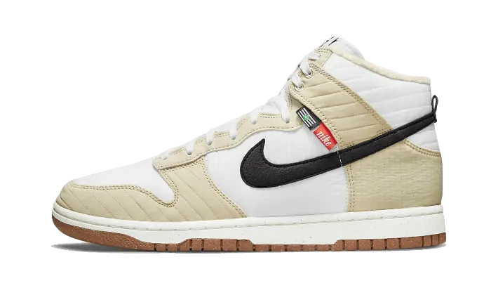 Nike Dunk High Next Nature Rattan Soft Leather Finish Slip Resistant Tread Pattern