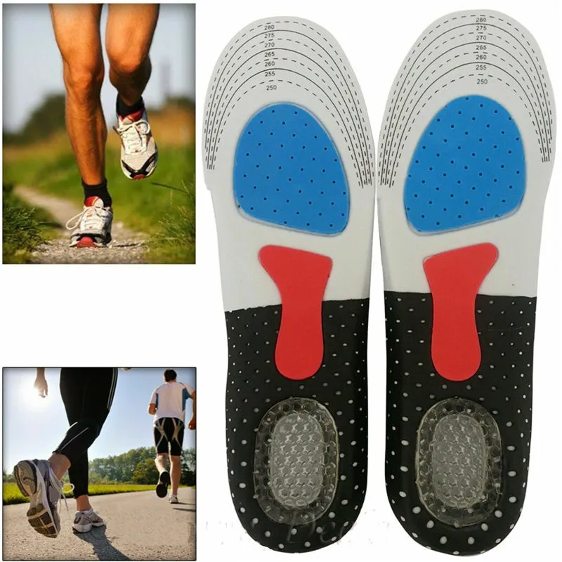 Unisex Orthotic Arch Support Insoles Sport Comfort Shoe Shock Absorb Gel Heel