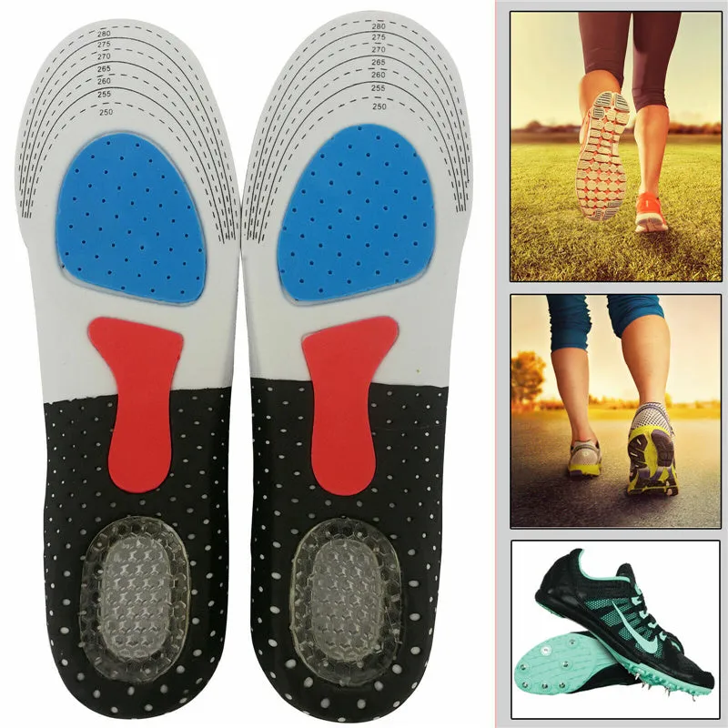 Unisex Orthotic Arch Support Insoles Sport Comfort Shoe Shock Absorb Gel Heel