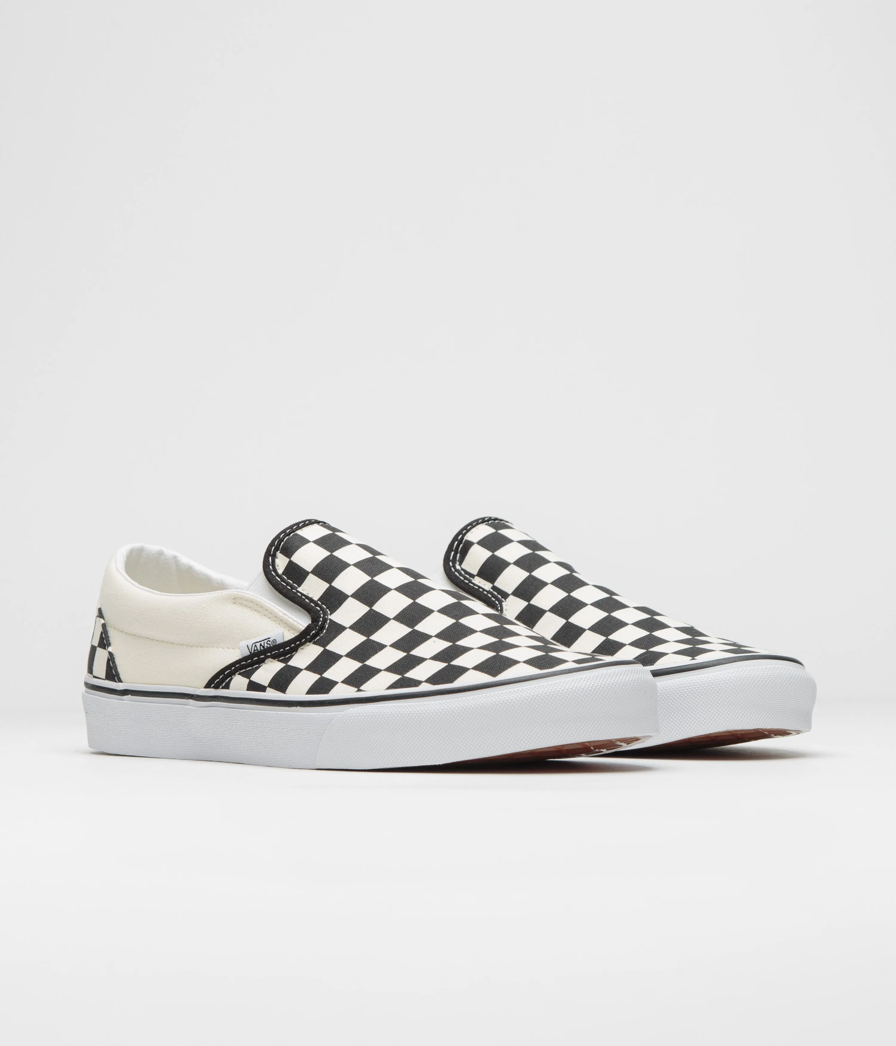 Vans Classic Slip-On Shoes - Black / White Checkerboard
