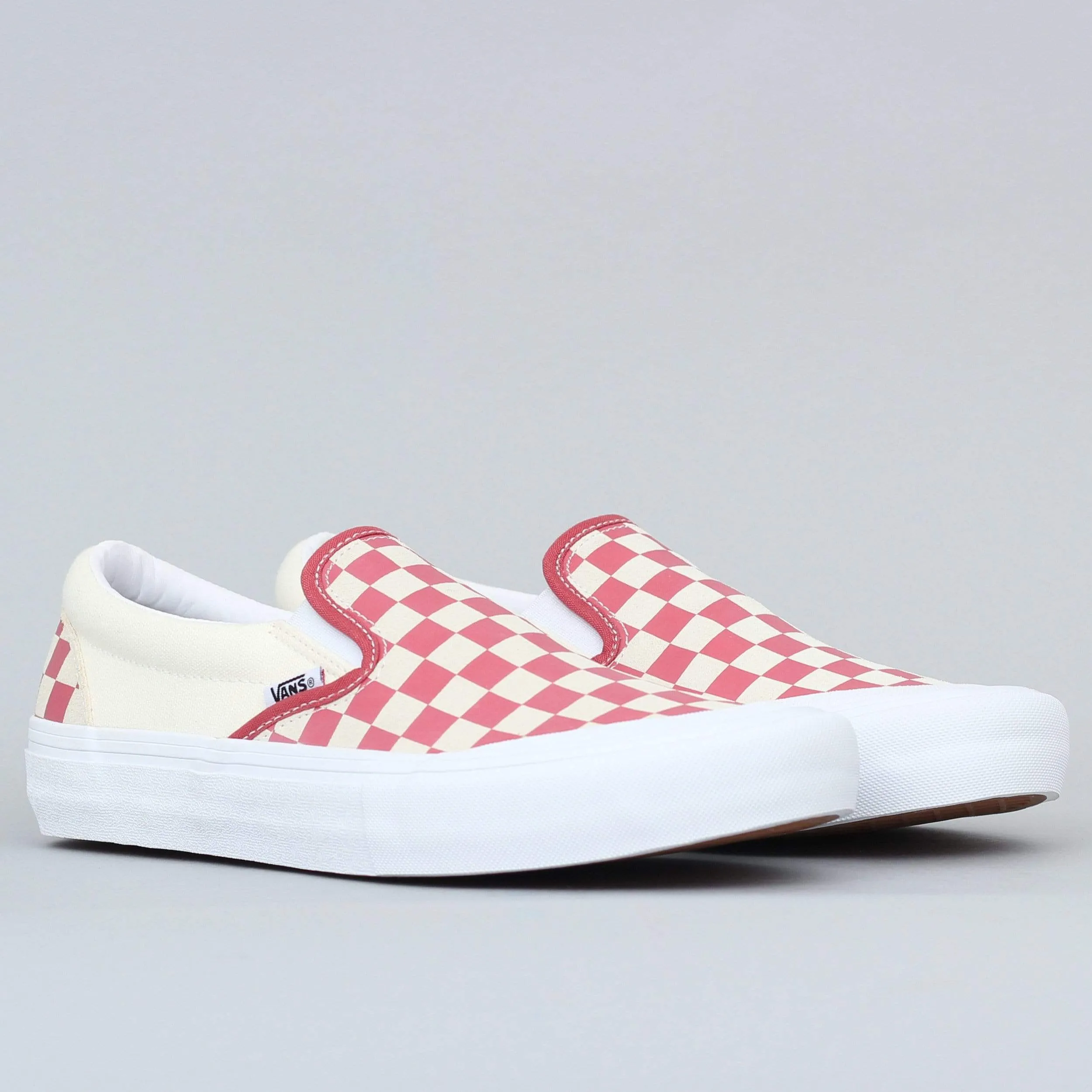 Vans Slip-On Pro Shoes (Checkerboard) Mineral Red
