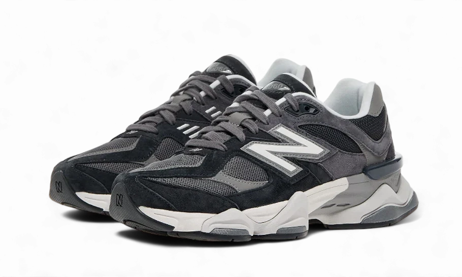 Sleek Silhouette New Balance 9060 Black Phantom Magnet Silver Metallic