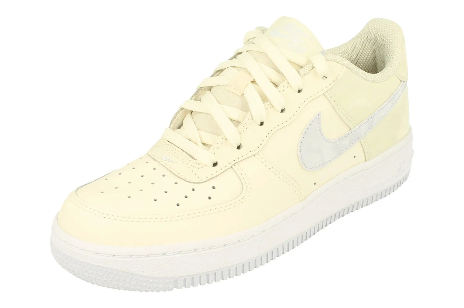 Nike Air Force 1 GS Trainers Ct3839 110 sandy beaches vamp