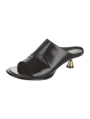 VINCE EZZY LEATHER KITTEN HEEL MULES