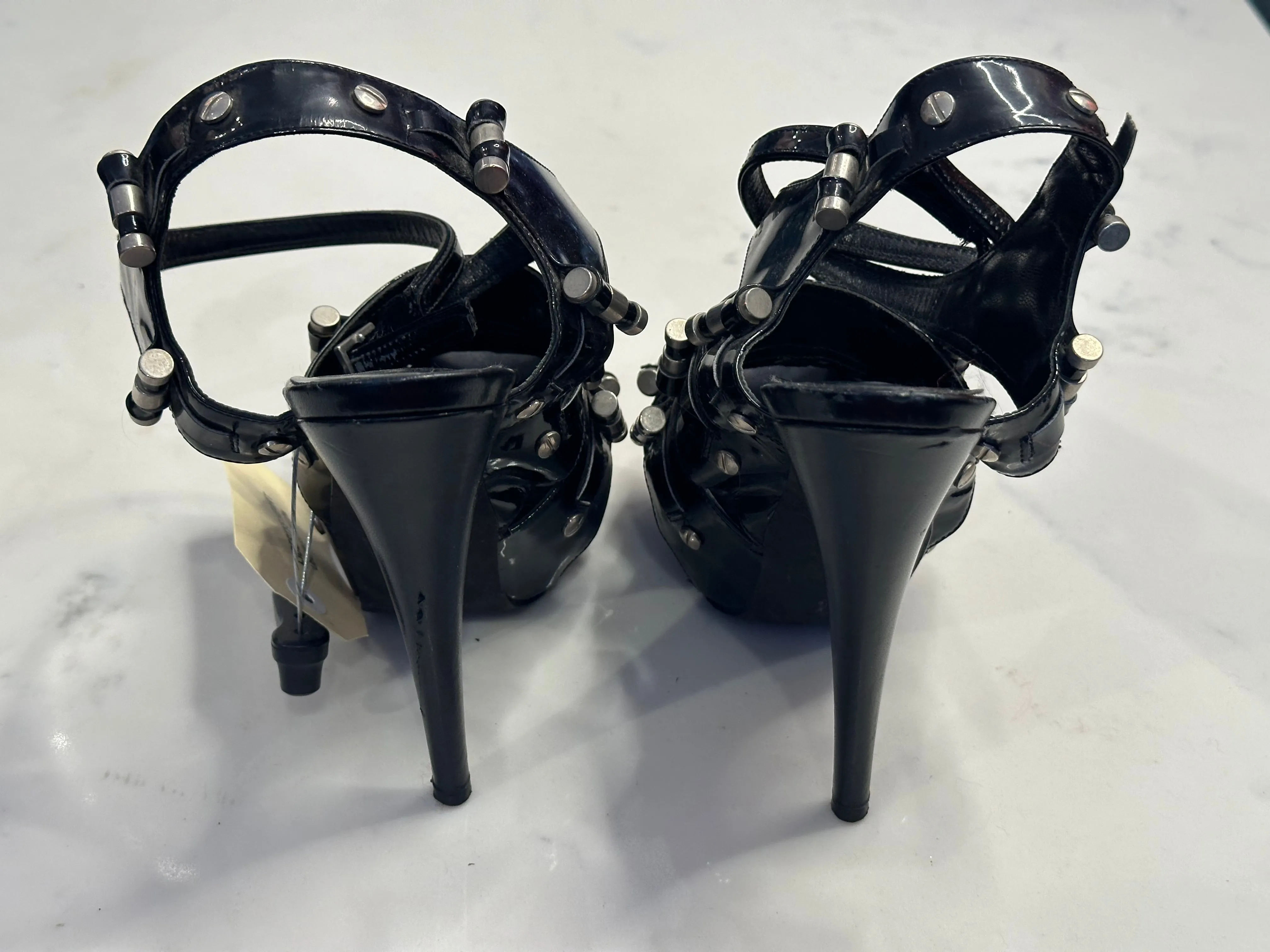 Vintage Black Patent Platform Heels