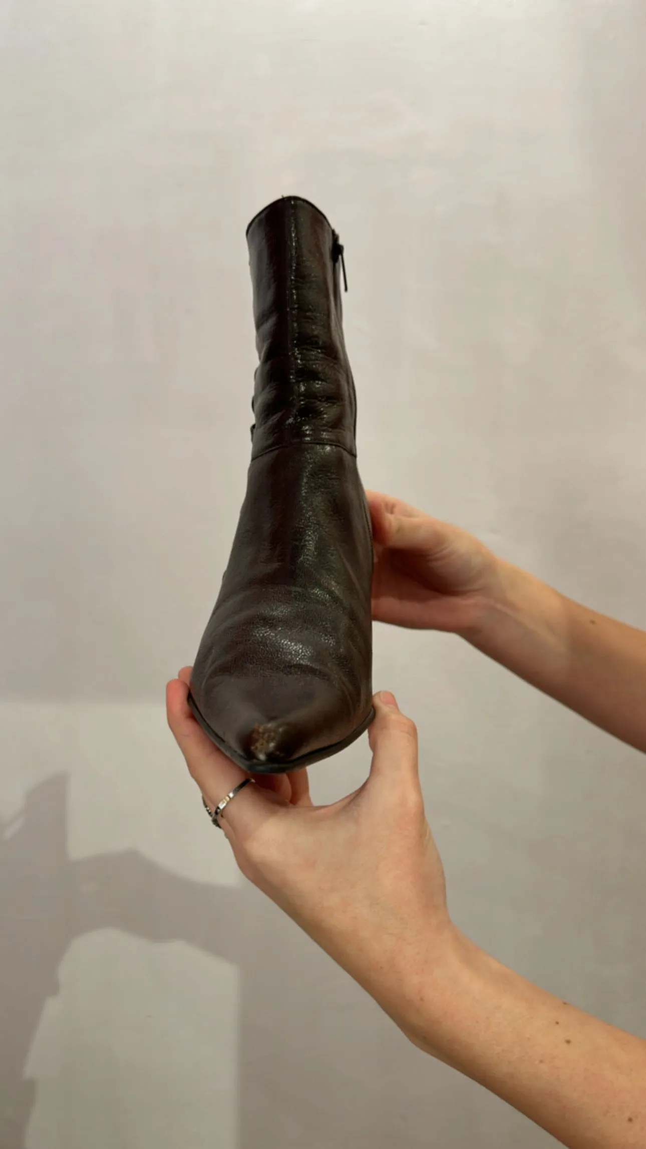 Vintage Dark Brown Ankle Boots