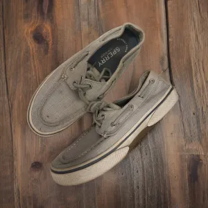 Vintage Men's Sperry Halyard 2-Eye grey boat shoe size uk 7.5