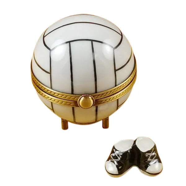 Volleyball with Removable Porcelain Tennis Shoes Limoges Porcelain Box
