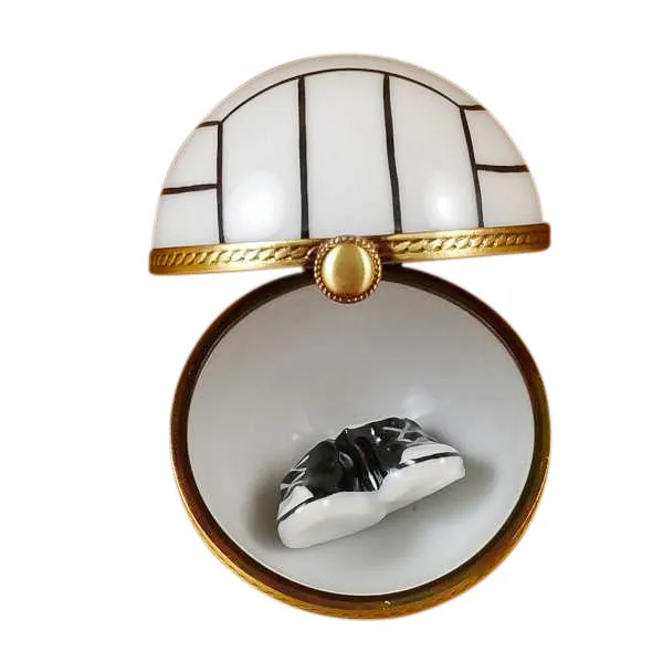 Volleyball with Removable Porcelain Tennis Shoes Limoges Porcelain Box