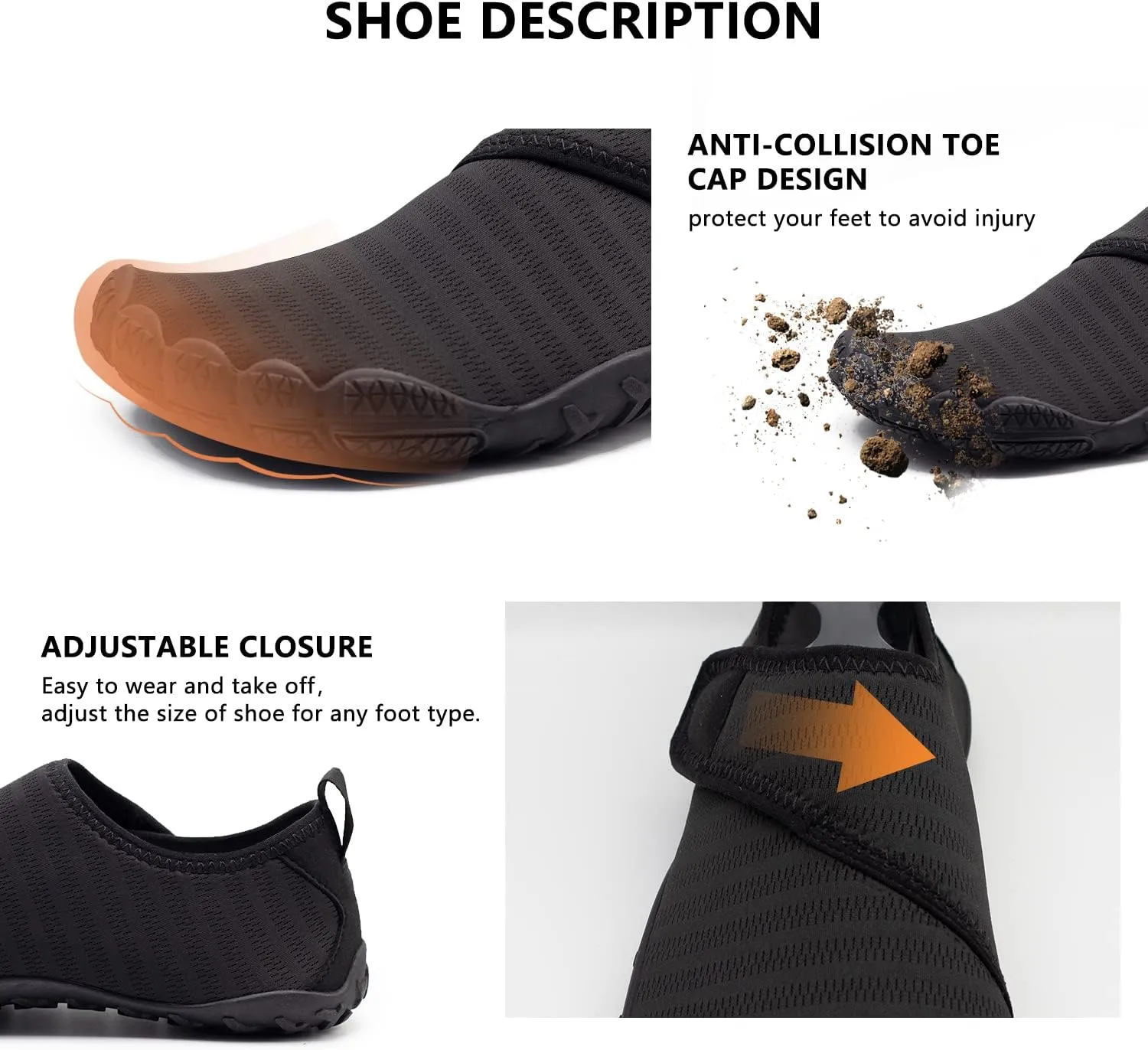 Water Shoes Mens Womens Aqua Quick-Dry Barefoot Athletic Sport Shoes for Outdoor Surfing Kayaking Walking Hiking