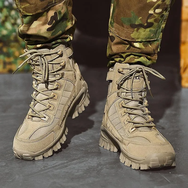 Waterproof and puncture resistant military boots for outdoor use