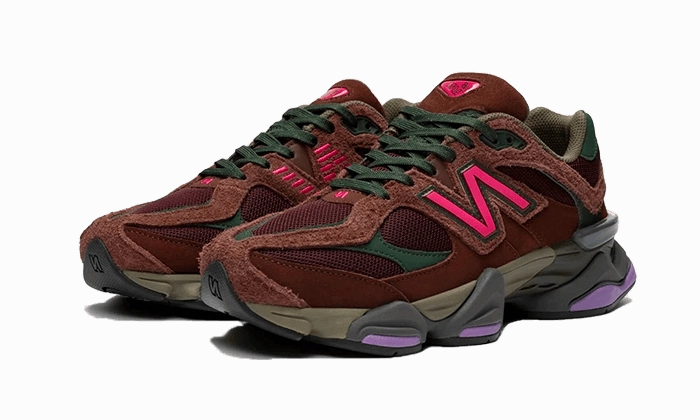 Cushioned Midsole Tech New Balance 9060 Rich Oak Burgundy