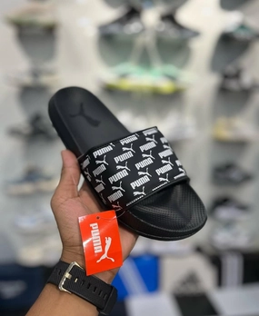 Claquette Puma soft foam Black/White Club Pace Step Light