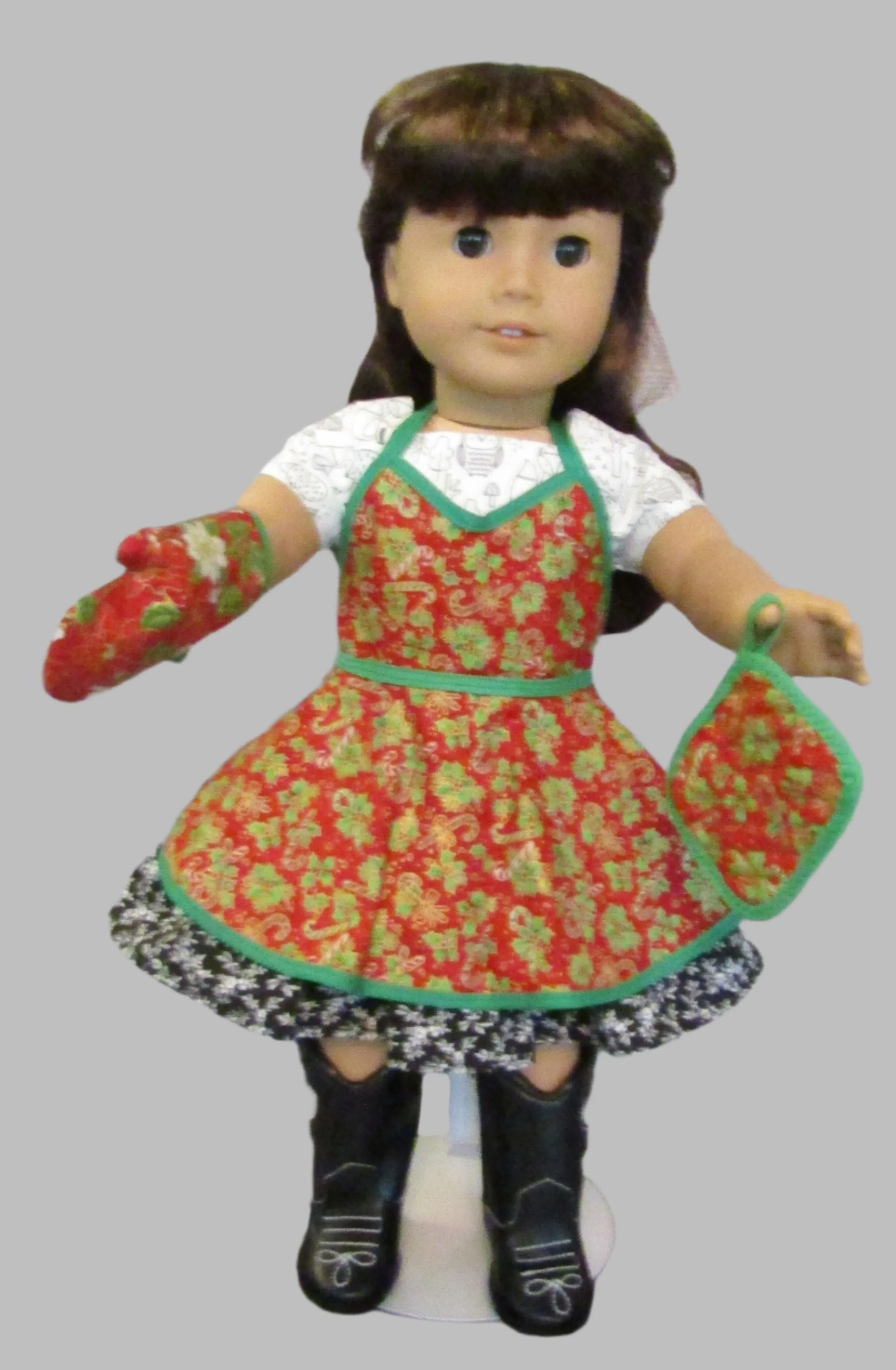 Western Boots w Embroidered Eagle 18 inch Doll: Black