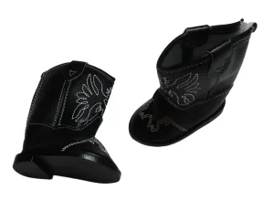 Western Boots w Embroidered Eagle 18 inch Doll: Black