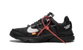 Air Presto Off-White Black running in an obstacle course race