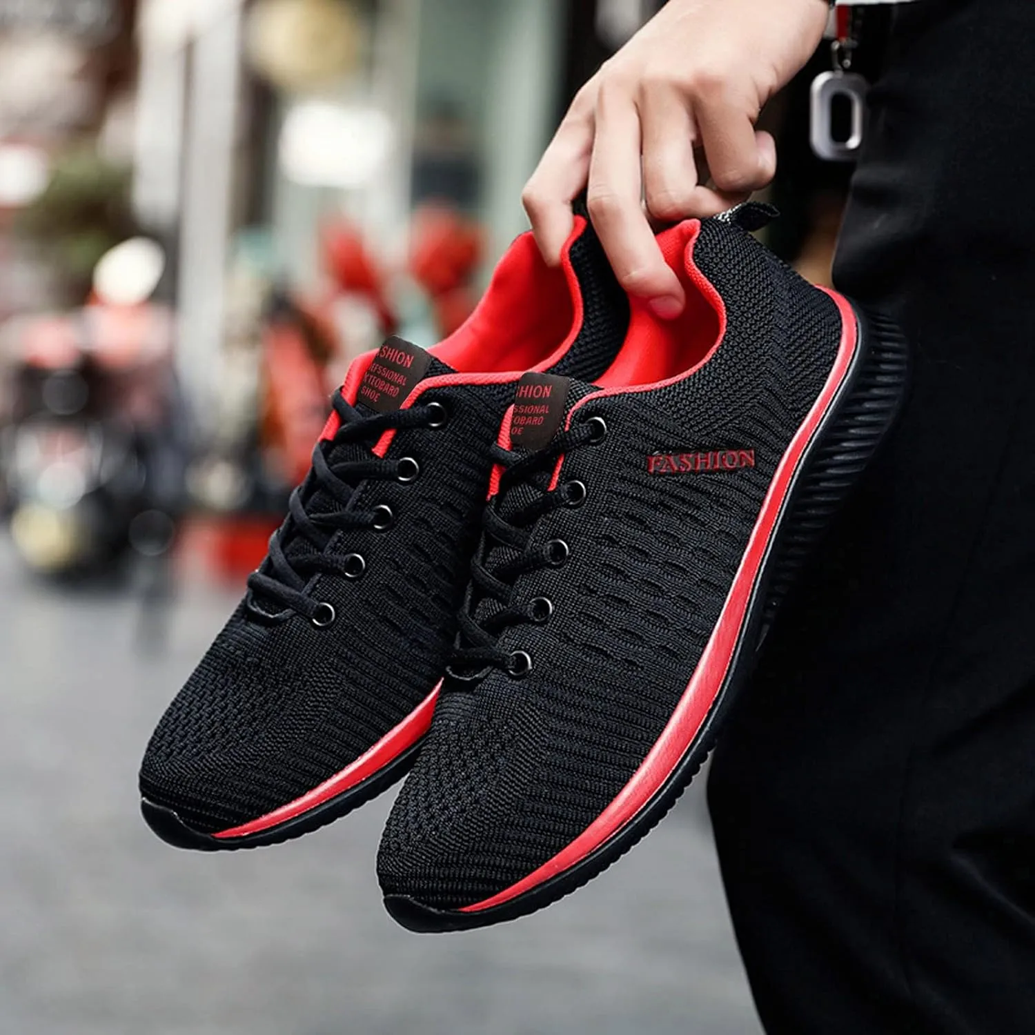 Women's Fashion Sneaker Non Slip Lace Up Comfort Women's Work or Walking Sneakers White Running Shoes for Women Woman Loafers Shoes Black Sneakers Women