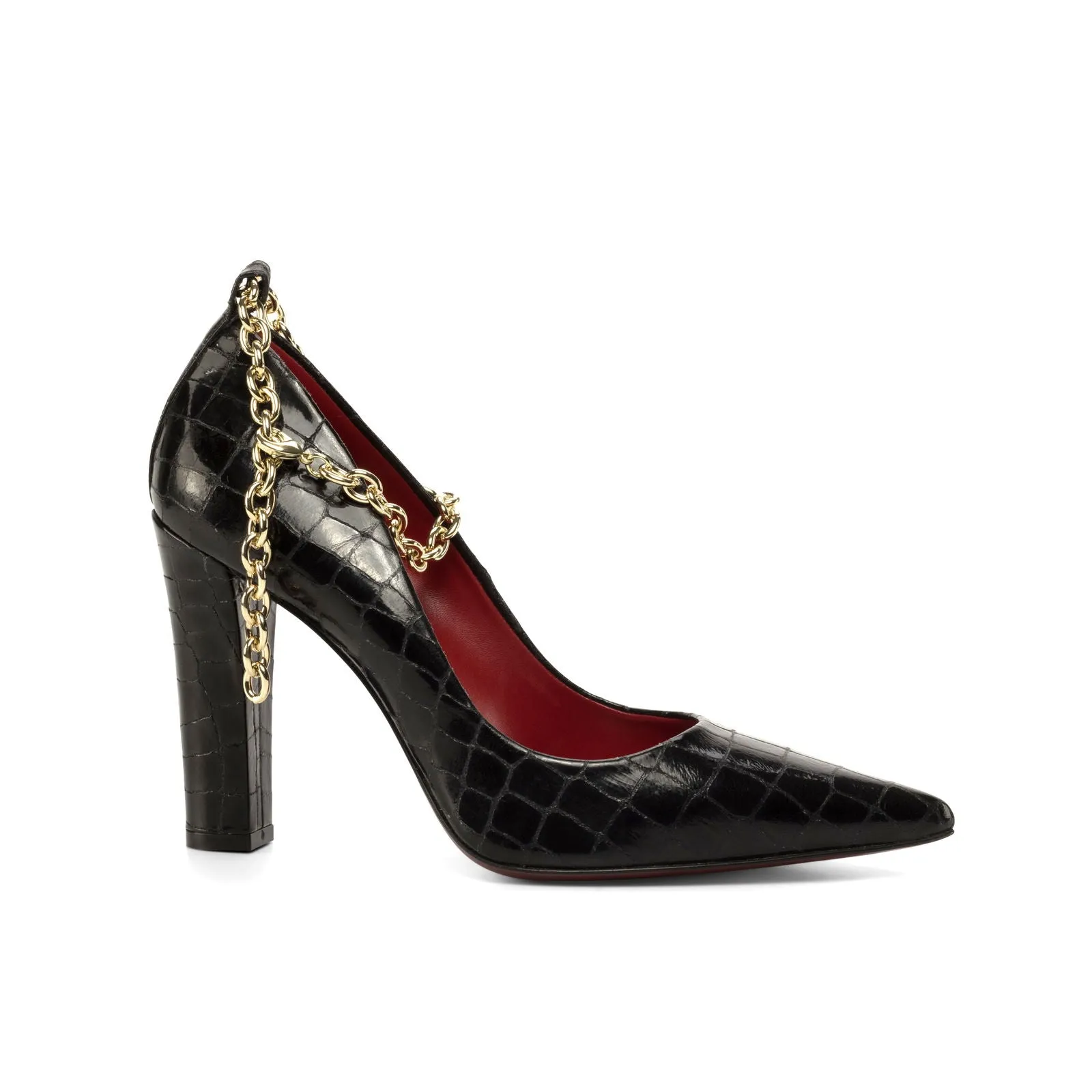 Women's Florence Pointed Toe Leather Heels Wide Plus Size  4775