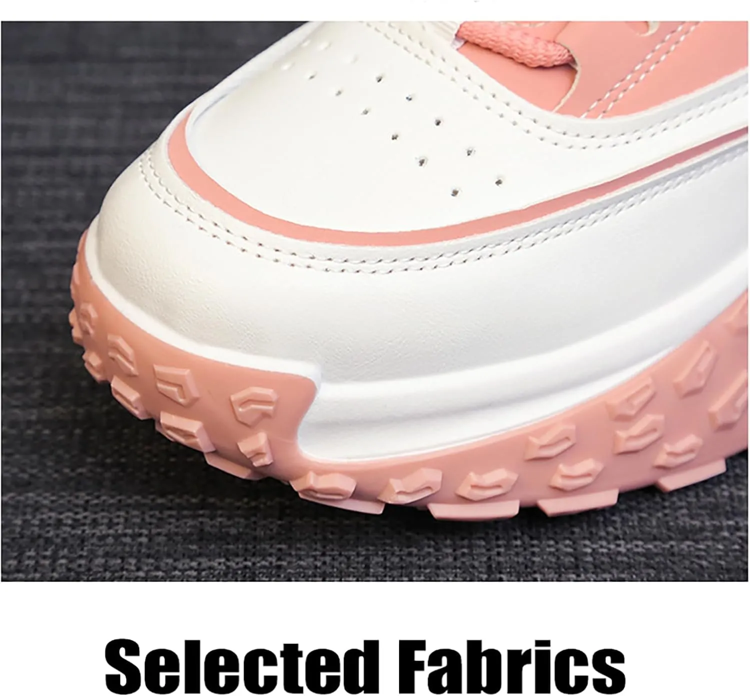 Women's Leather Soft Casual Sneakers,Comfortable Lace-Up Platform Height Increase Walking Shoes,Non Slip Shock Absorbing Fashion Running Sneakers