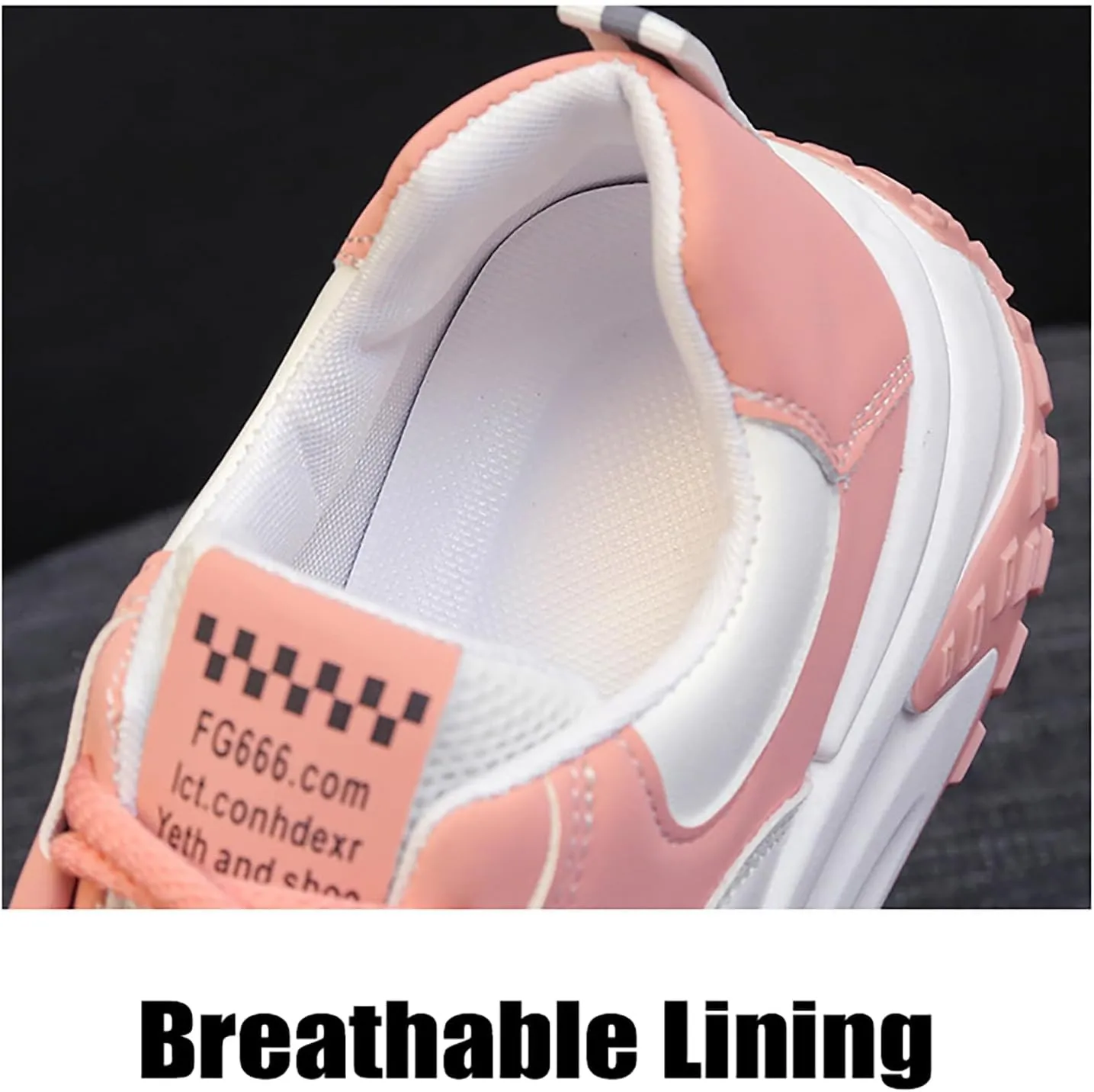 Women's Leather Soft Casual Sneakers,Comfortable Lace-Up Platform Height Increase Walking Shoes,Non Slip Shock Absorbing Fashion Running Sneakers