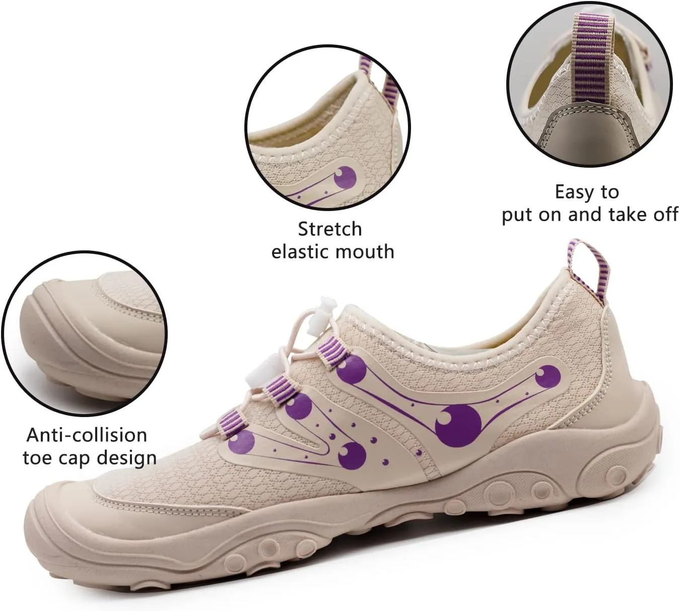 Womens Mens Water Shoes Barefoot Quick Dry Aqua Sports Shoes for Pool Beach Surfing Walking Kayaking