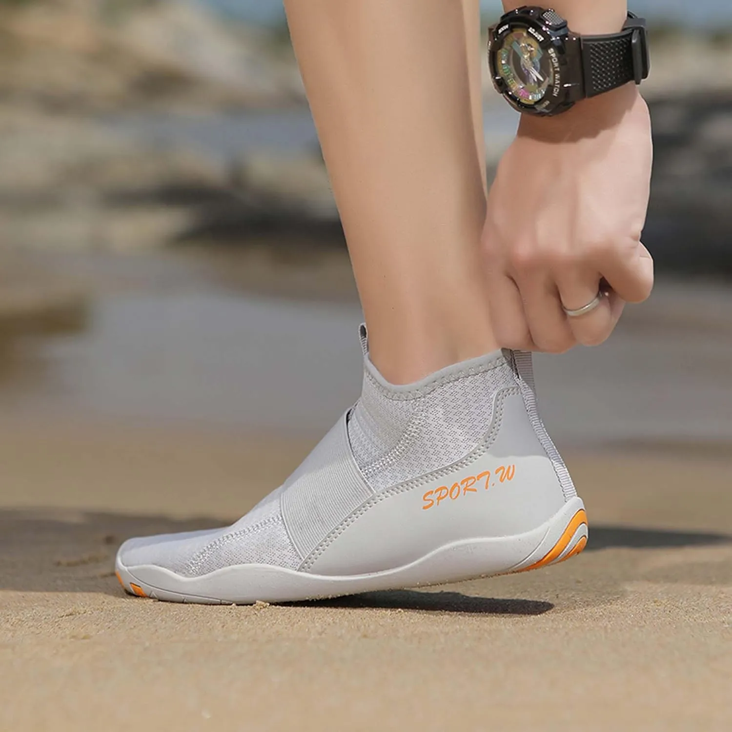 Women's Men's Water Shoes High Top Lightweight Breathable Quick Drying Mesh Beach Shoes Walking, Fishing, Sailing, Hiking, Indoor and Outdoor Sports Shoes Amphibious Sports Shoes (Adults/Big Kids)