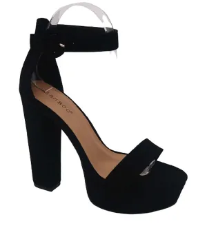 Women's Open Toe Ankle Strap Chunky Platform Dress Heel Sandal Electrify-05 By Bamboo