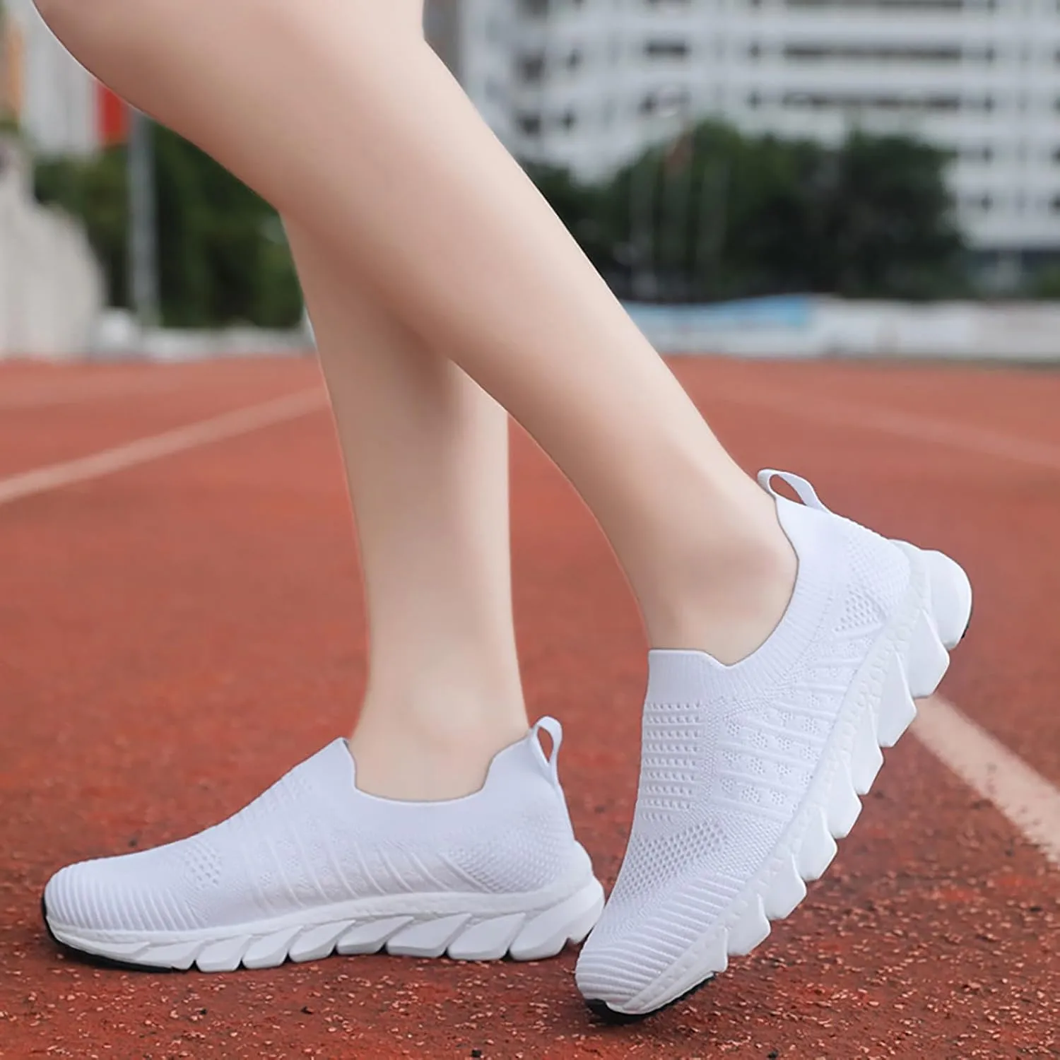 Women's Slip-on Shoes Wide Width Sneakers Hands Free Non Slip Work Shoes Women Walking Woman Shoes Casual White Sneakers Slip On Tennis Shoe Loafers Shoe