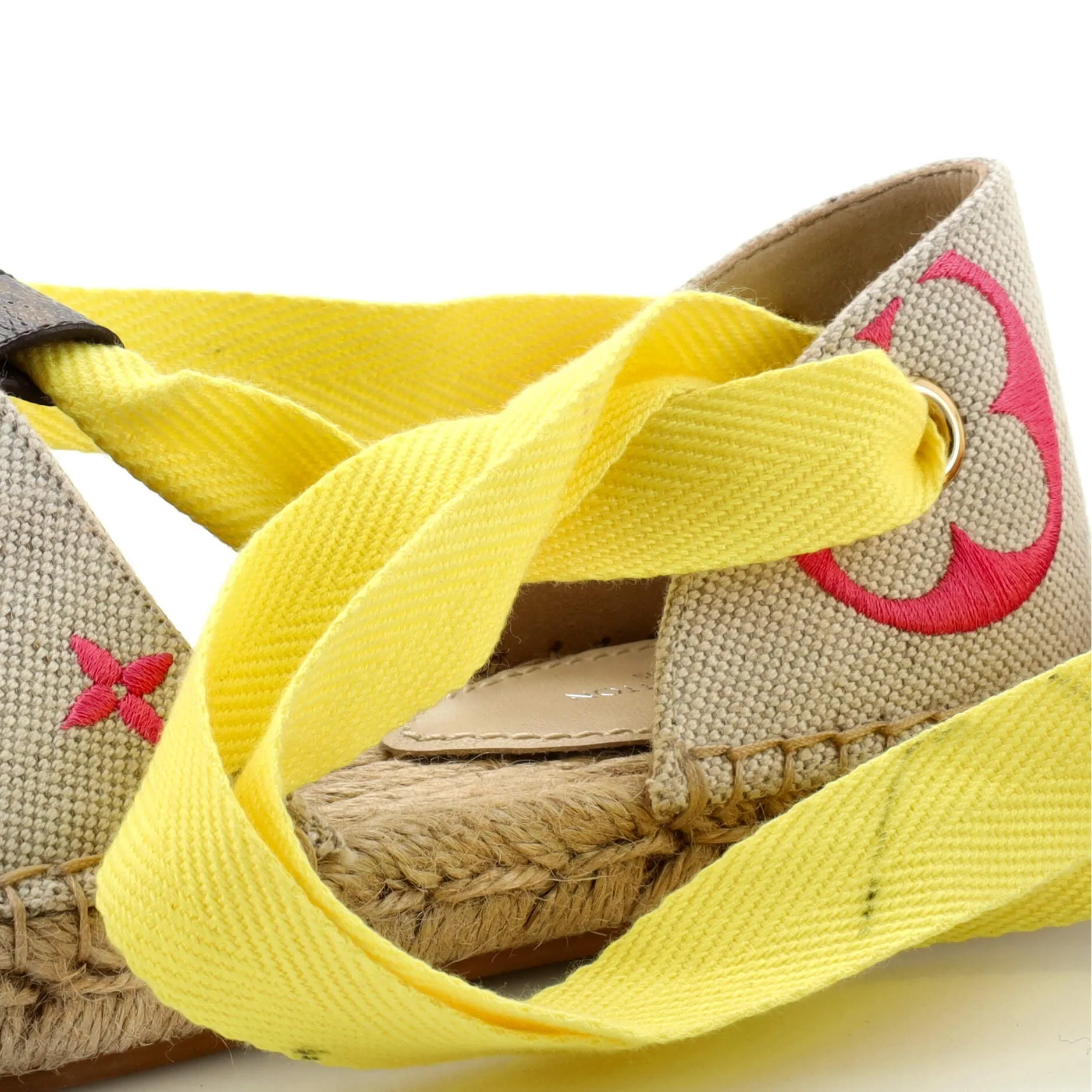 Women's Starboard Flat Espadrilles Monogram Embroidered Canvas