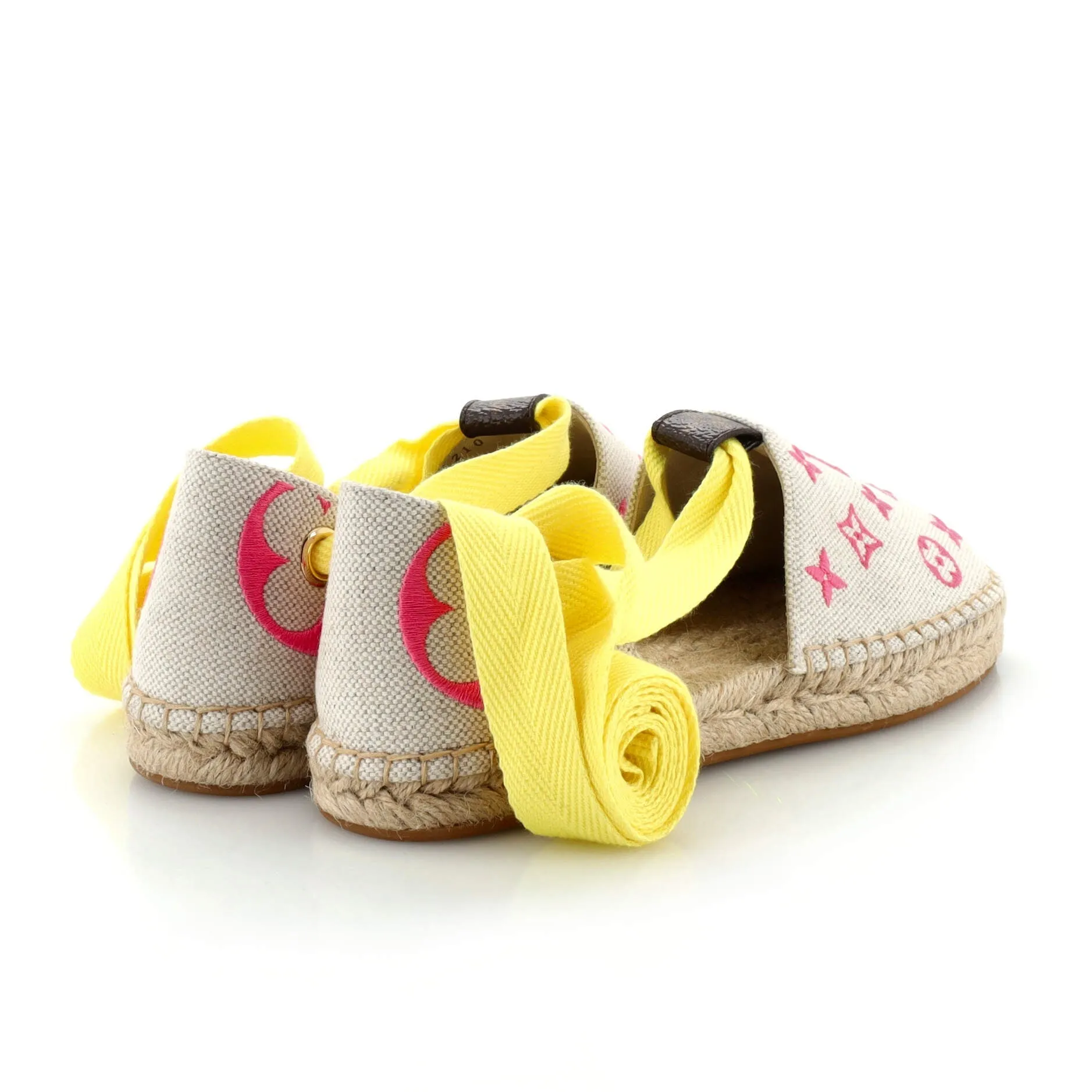 Women's Starboard Flat Espadrilles Monogram Embroidered Canvas