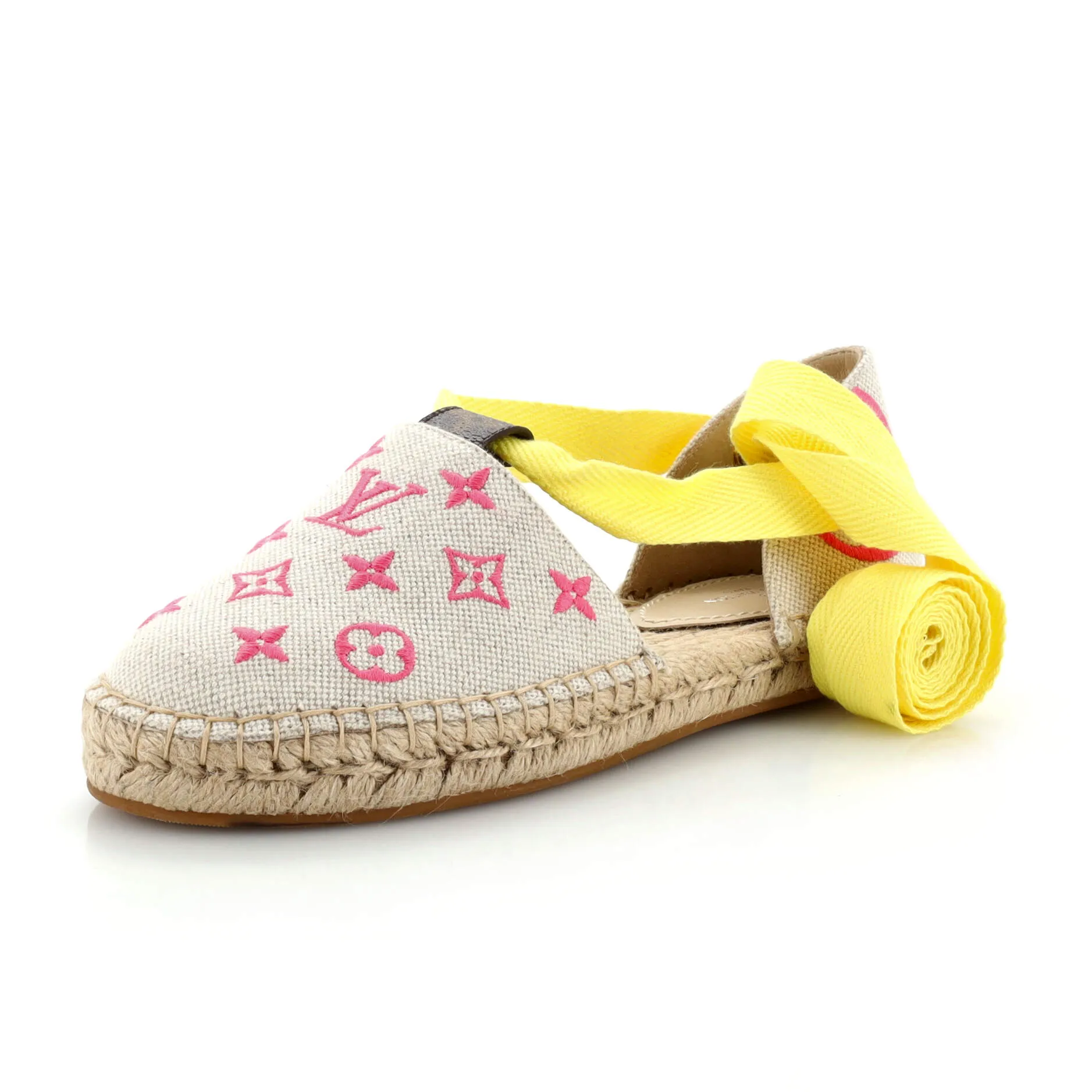 Women's Starboard Flat Espadrilles Monogram Embroidered Canvas