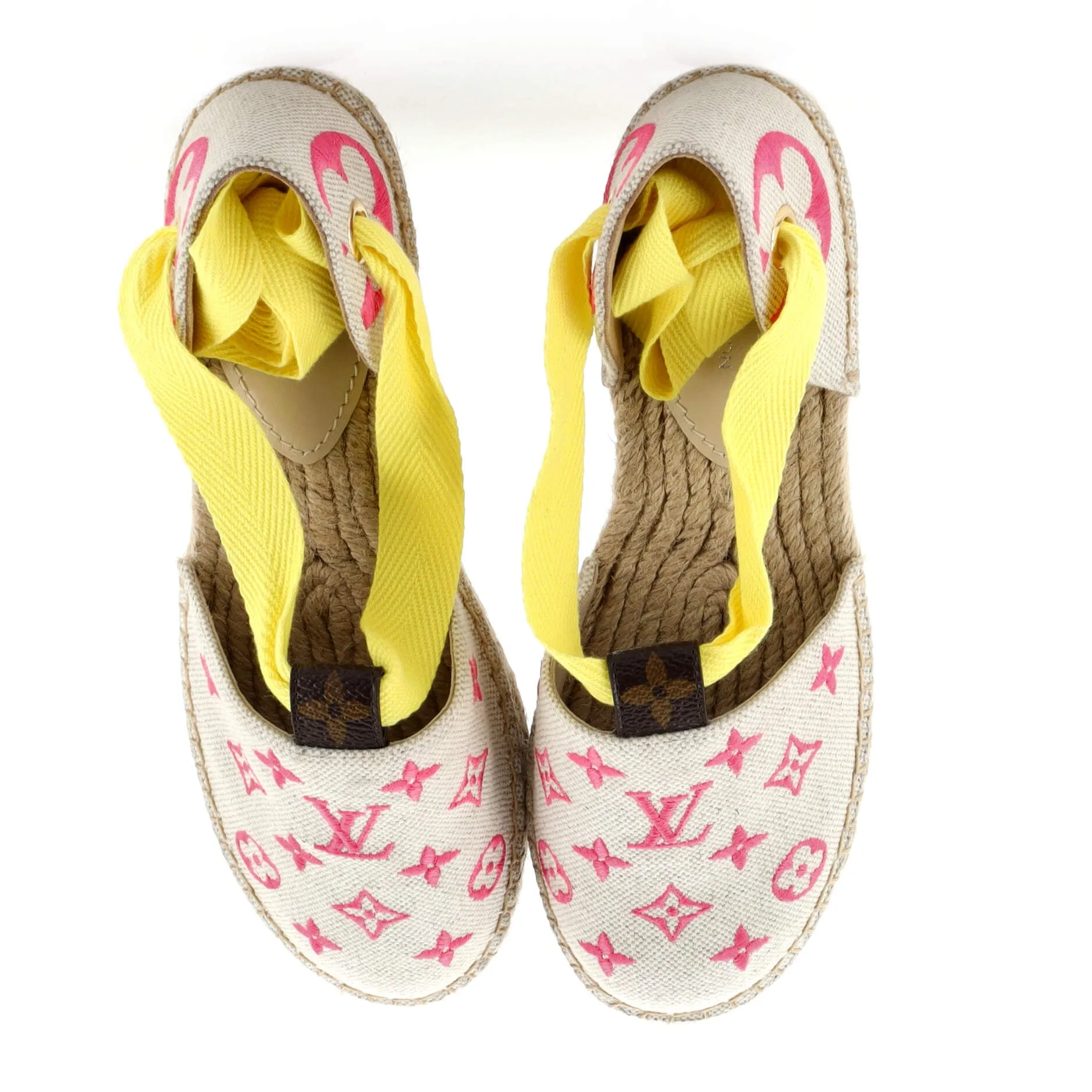 Women's Starboard Flat Espadrilles Monogram Embroidered Canvas