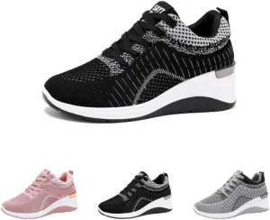 Womens Walking Tennis Shoes Non Slip Running Shoes Slip On Walking Shoes Lightweight Casual Sneakers Fashion Sneakers Mesh Workout Sports Shoes Breathable Thick Soled Sports Shoes