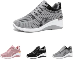 Womens Walking Tennis Shoes Non Slip Running Shoes Slip On Walking Shoes Lightweight Casual Sneakers Fashion Sneakers Mesh Workout Sports Shoes Breathable Thick Soled Sports Shoes