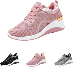 Womens Walking Tennis Shoes Non Slip Running Shoes Slip On Walking Shoes Lightweight Casual Sneakers Fashion Sneakers Mesh Workout Sports Shoes Breathable Thick Soled Sports Shoes
