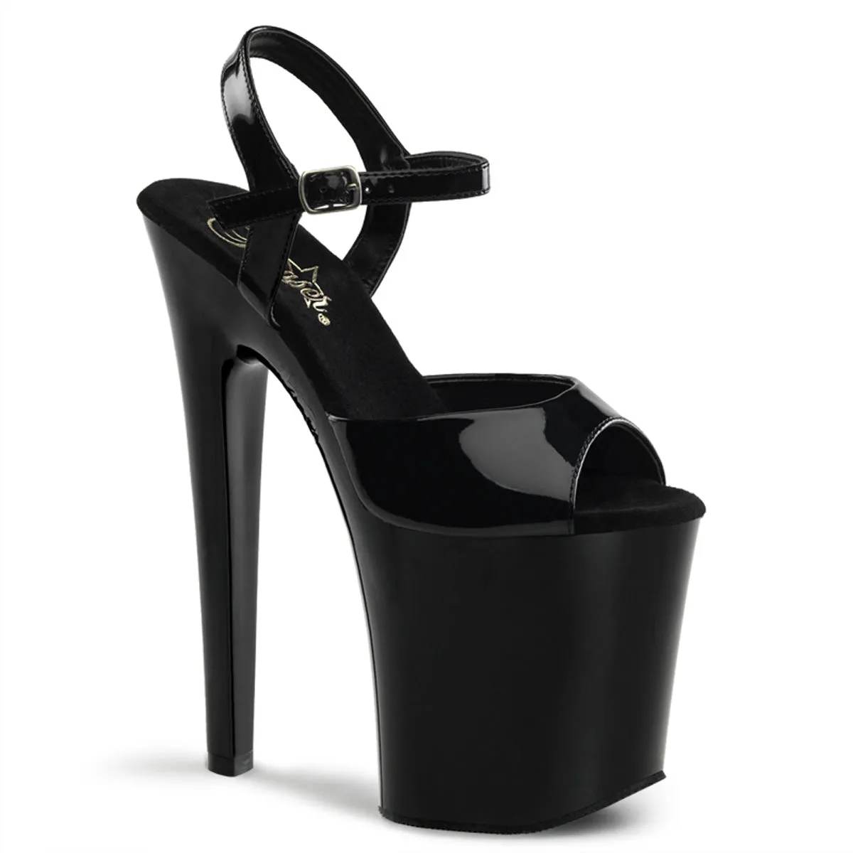 XTREME-809 Black Patent Platform 8 Inch Exotic Dancer Shoes