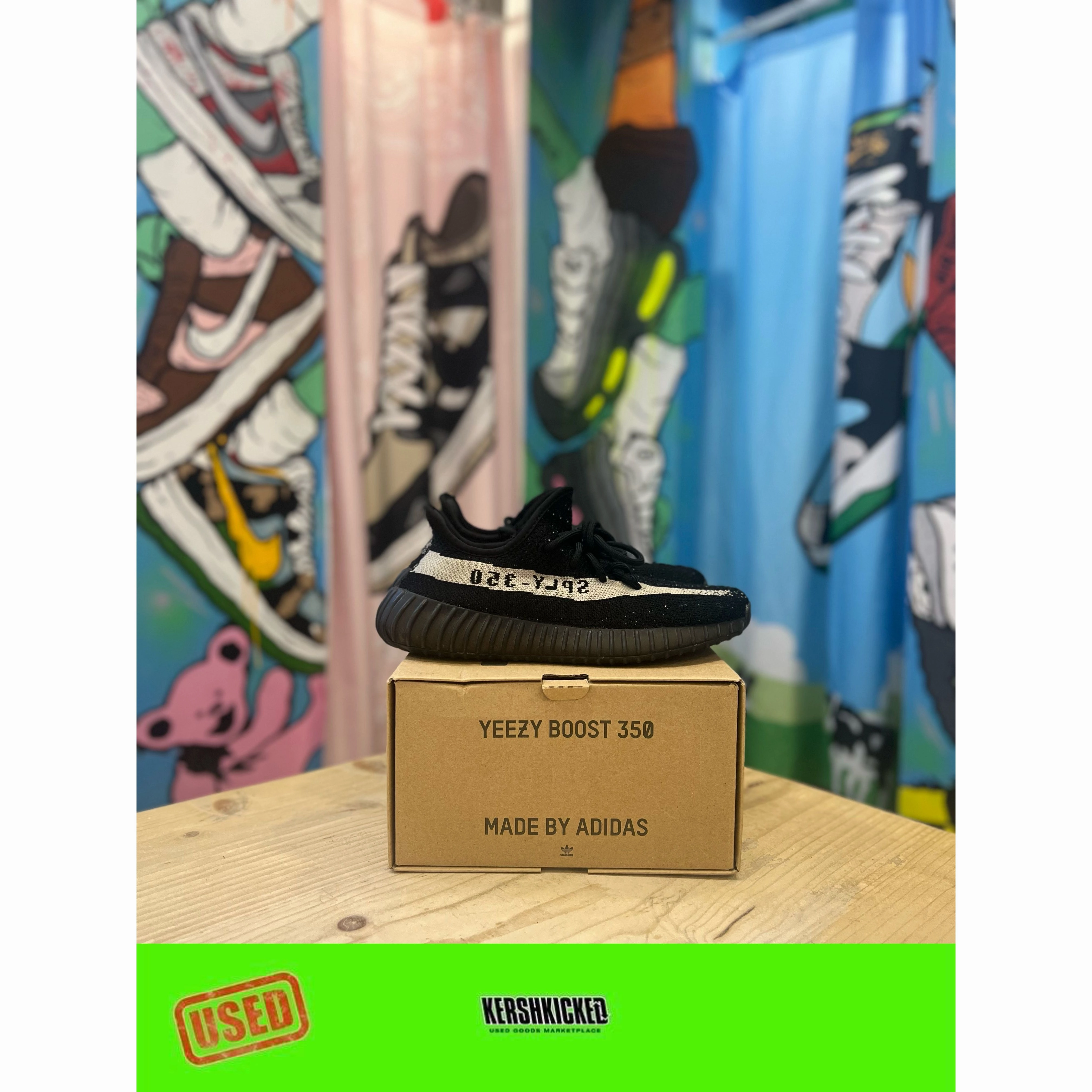 Flexible Wear Grip Sole Yeezy 350 Oreo V2 UK 5.5