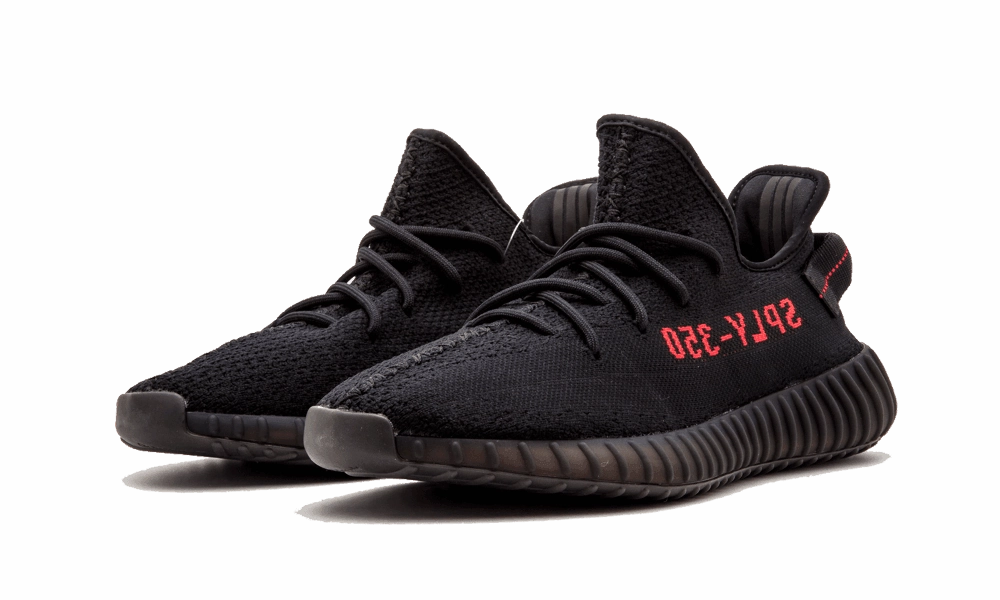 Yeezy Boost 350 V2 Black Red Breathable fabric