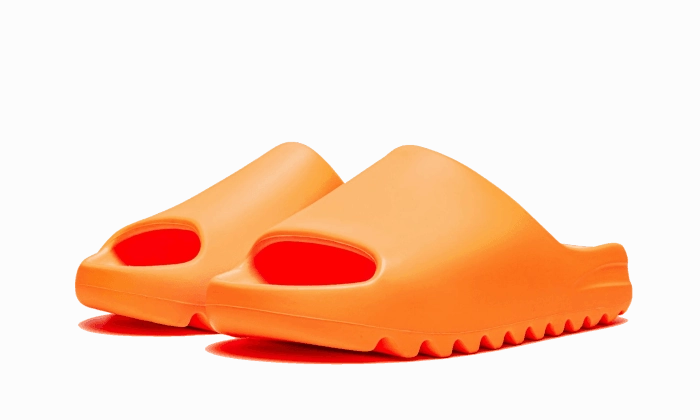Yeezy Slide Enflame Orange Leather Upper Anti scratch