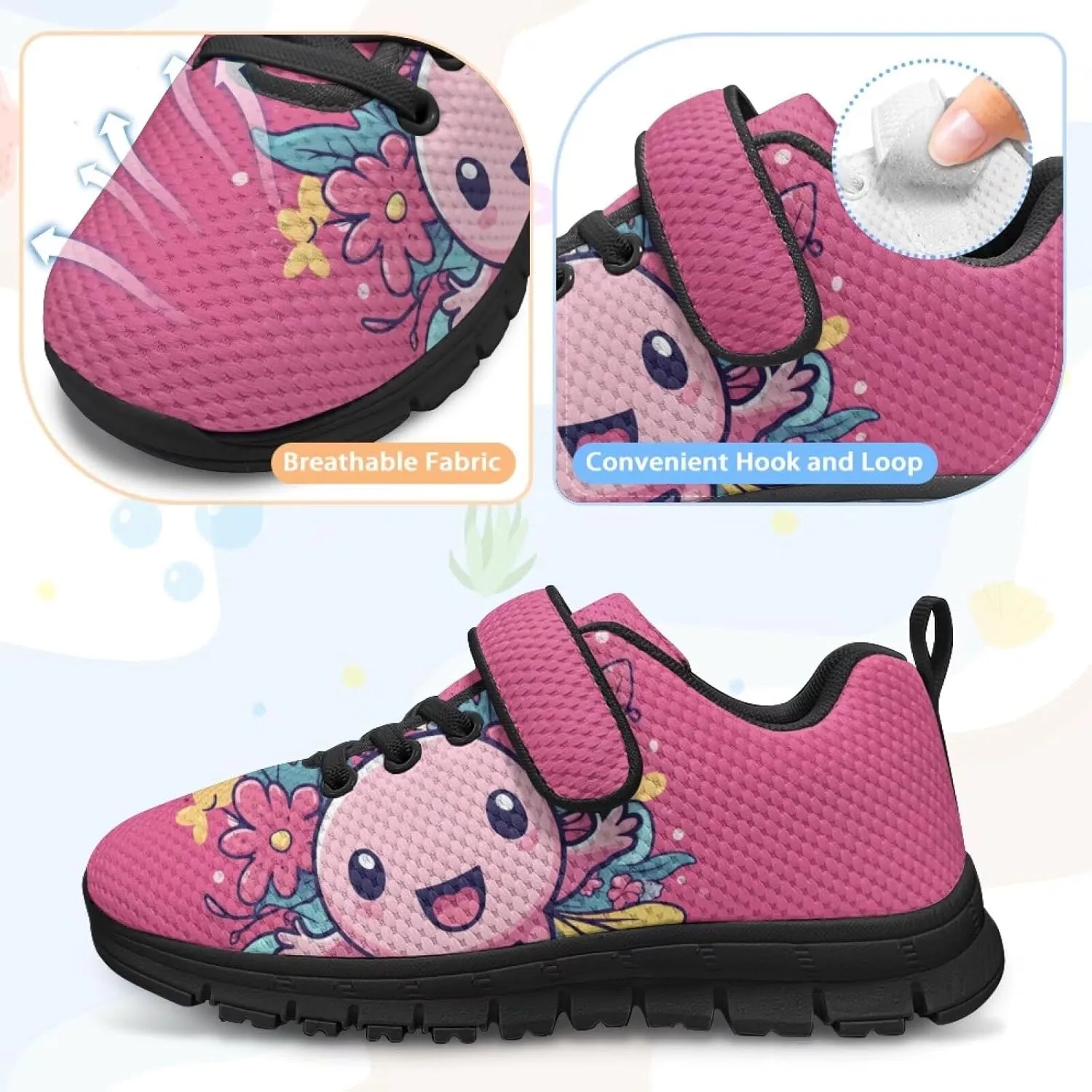 YEXIATODO Kids Sneakers Fashion Comfortable Casual Athletic Tennis Shoe Breathable Lightweight Slip on Sports Shoes