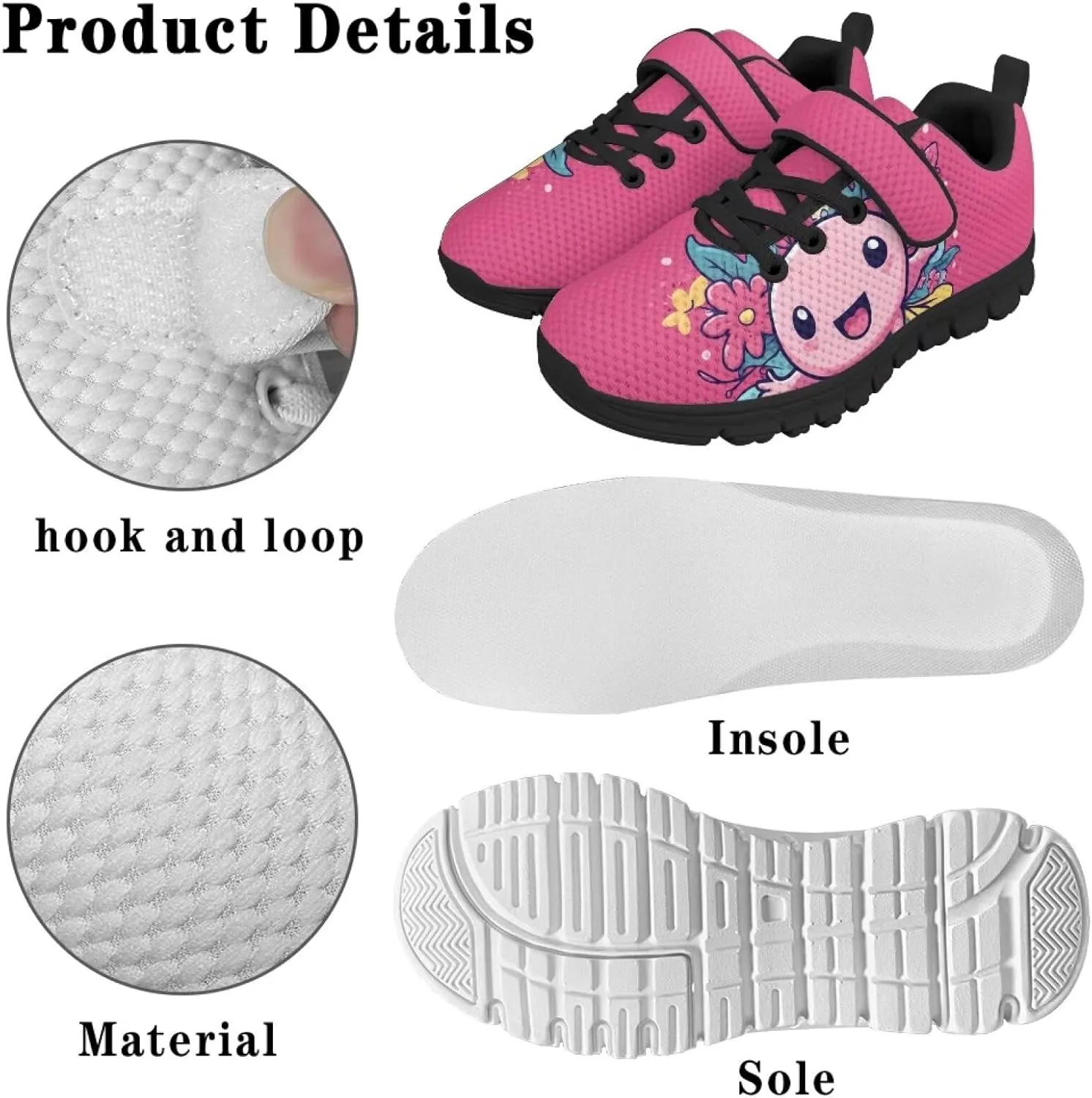 YEXIATODO Kids Sneakers Fashion Comfortable Casual Athletic Tennis Shoe Breathable Lightweight Slip on Sports Shoes
