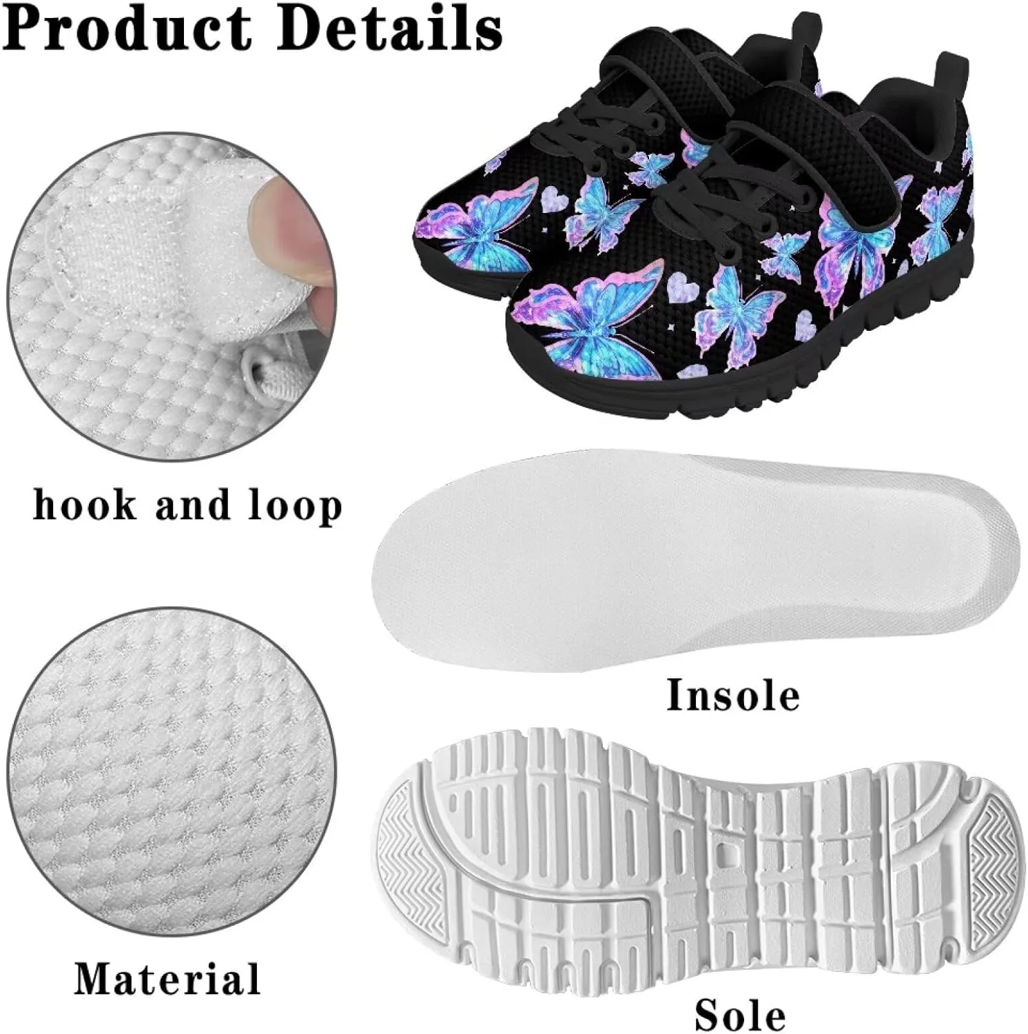 YEXIATODO Kids Sneakers Fashion Comfortable Casual Athletic Tennis Shoe Breathable Lightweight Sports Shoes 11-2.5