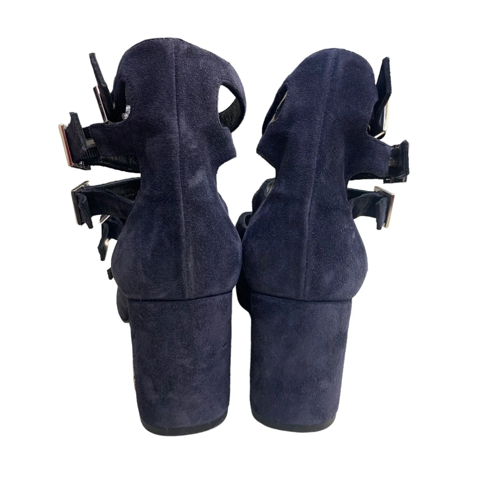 YSL Saint Laurent Babies Suede Gladiator Heeled Sandals SZ 7