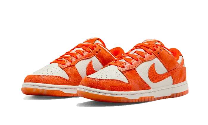 Dunk Low Cracked Orange running in a hot spring area shoes