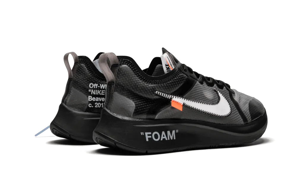 Zoom Fly Off-White Black Silver running shoes with air cushion Puma Ignite